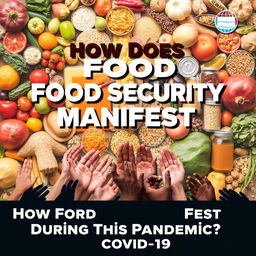 A thought-provoking poster design titled 'How Does Food Security Manifest During This Pandemic – Covid-19'