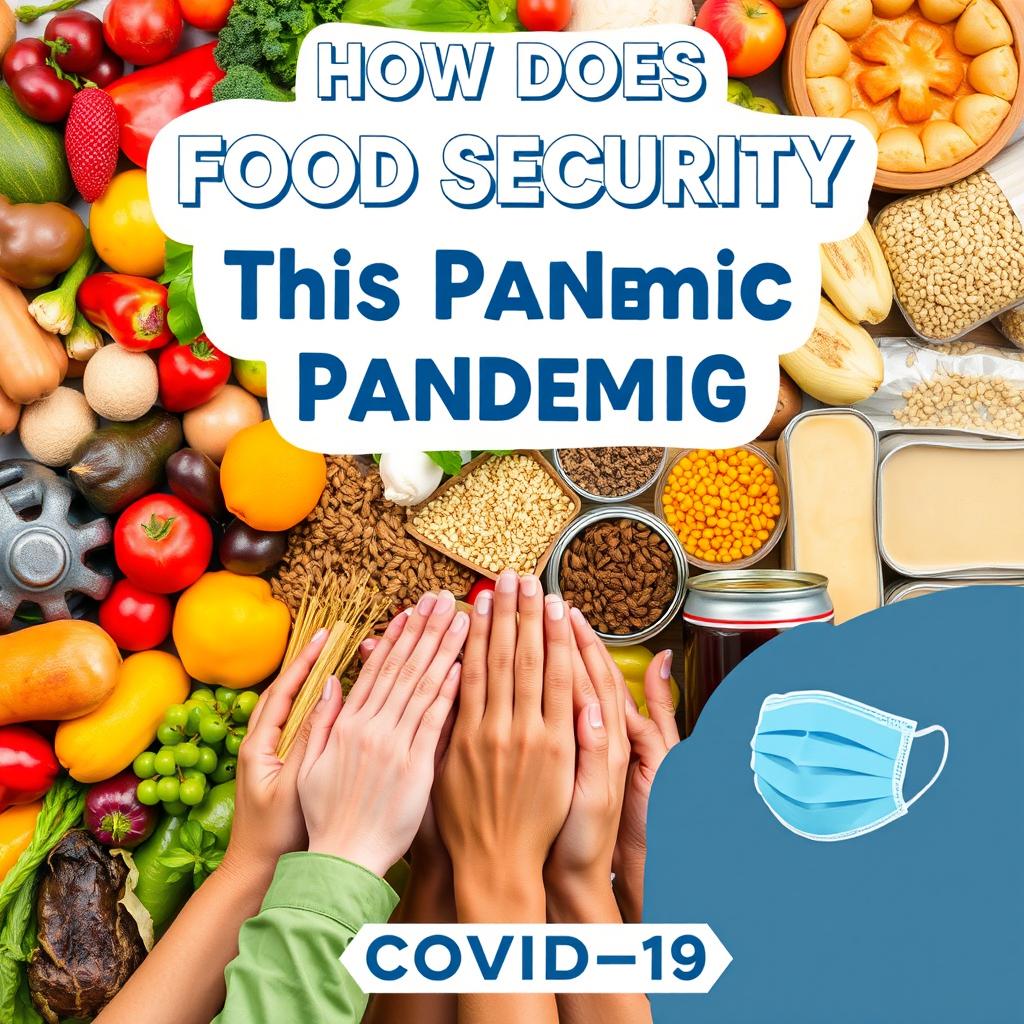 A thought-provoking poster design titled 'How Does Food Security Manifest During This Pandemic – Covid-19'