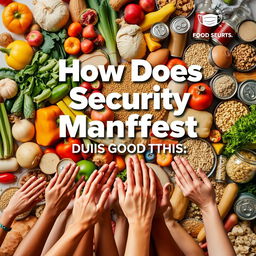 A thought-provoking poster design titled 'How Does Food Security Manifest During This Pandemic – Covid-19'