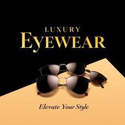 A luxury eyewear poster featuring classy shades