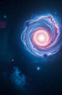 A mesmerizing cosmic landscape showcasing the universe filled with vibrant galaxies, twinkling stars, and swirling nebulae in a multitude of colors