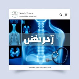 A beautifully designed Facebook post showcasing a radiology clinic that highlights patient services