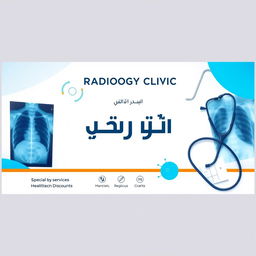 A beautifully designed Facebook post showcasing a radiology clinic that highlights patient services