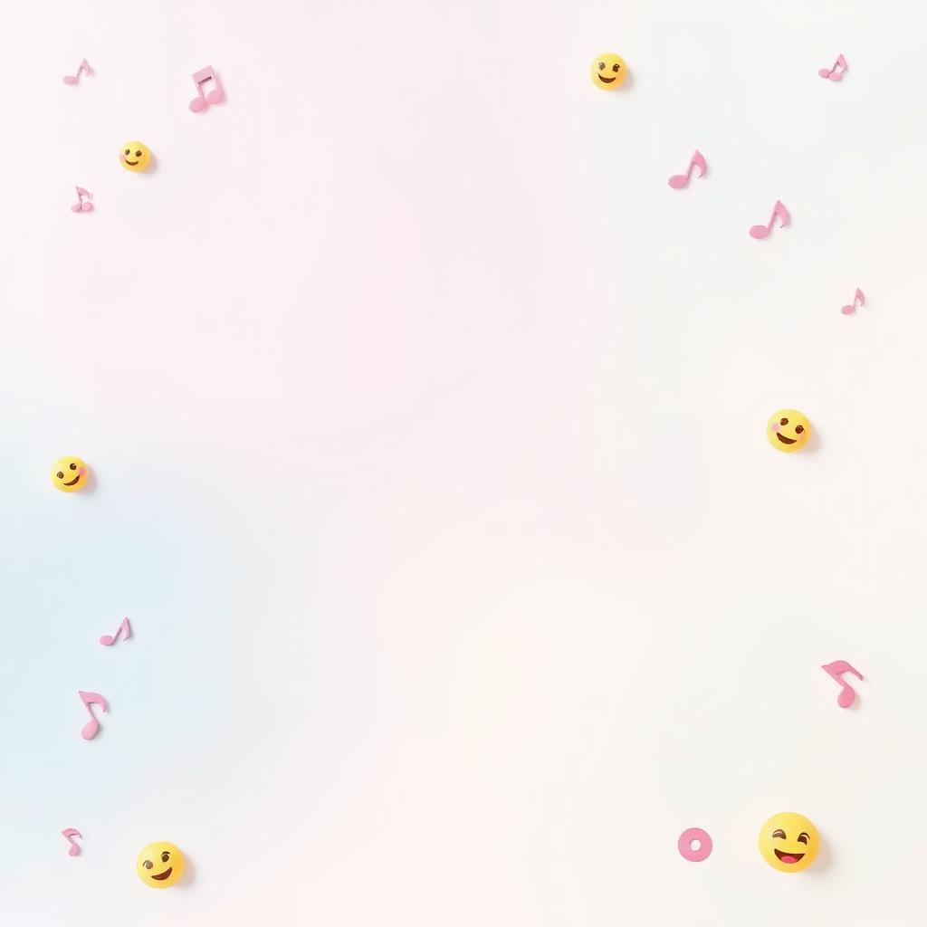 A blank creative background designed for writing lyrics, featuring a smooth, subtle gradient of soft pastel colors such as light blue, pink, and yellow