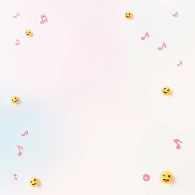 A blank creative background designed for writing lyrics, featuring a smooth, subtle gradient of soft pastel colors such as light blue, pink, and yellow