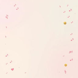 A blank creative background designed for writing lyrics, featuring a soft, gradient color palette that blends harmoniously, providing an inspiring and peaceful ambiance