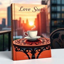 A unique and simple book cover design that captures the essence of a modern love story set in an urban environment