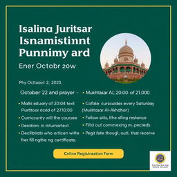 Online course on Islamic jurisprudence covering the topics of purification and prayer, emphasizing the Maliki school of thought