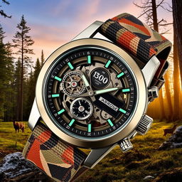 A beautifully crafted mechanical watch designed specifically for hunters