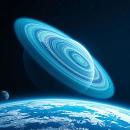 A stunning visual of an alien planet named OR2 approaching Earth