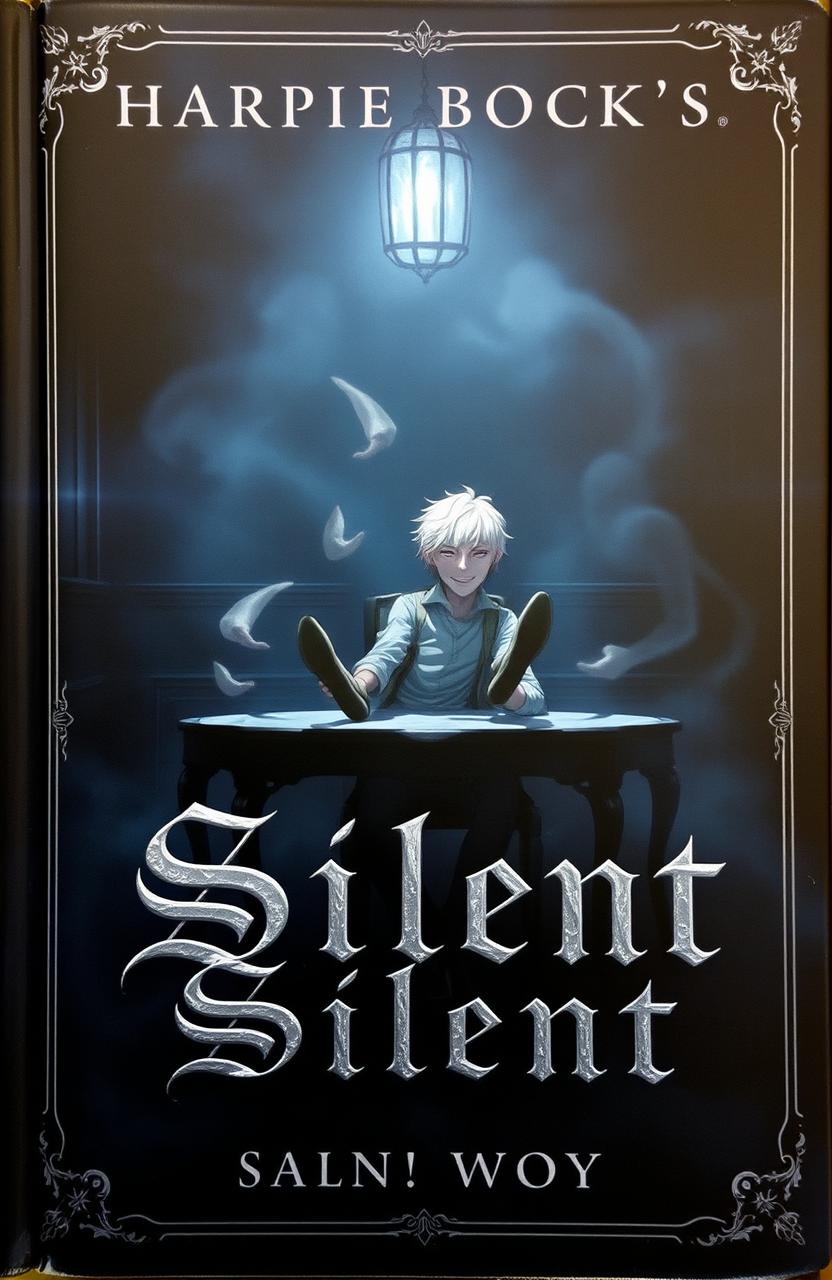 A hauntingly beautiful book cover featuring a mysterious and eerie atmosphere