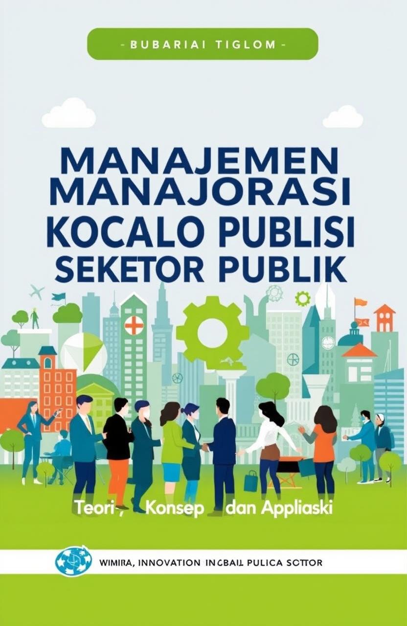 An informative book cover design featuring the title "Manajemen Kolaborasi Sektor Publik: Teori, Konsep dan Aplikasi" in bold, modern typography