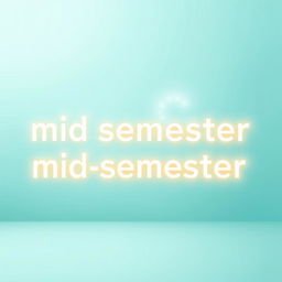 Edit and write the mid-semester marks as 16, glowing text with a clean and modern font on a soft gradient background that transitions from teal to light blue