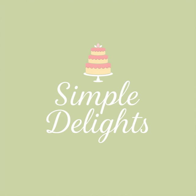 A stylish logo design for a cake business named 'Simple Delights'