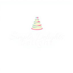 A stylish logo design for a cake business named 'Simple Delights'