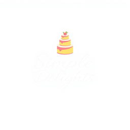 A stylish logo design for a cake business named 'Simple Delights'