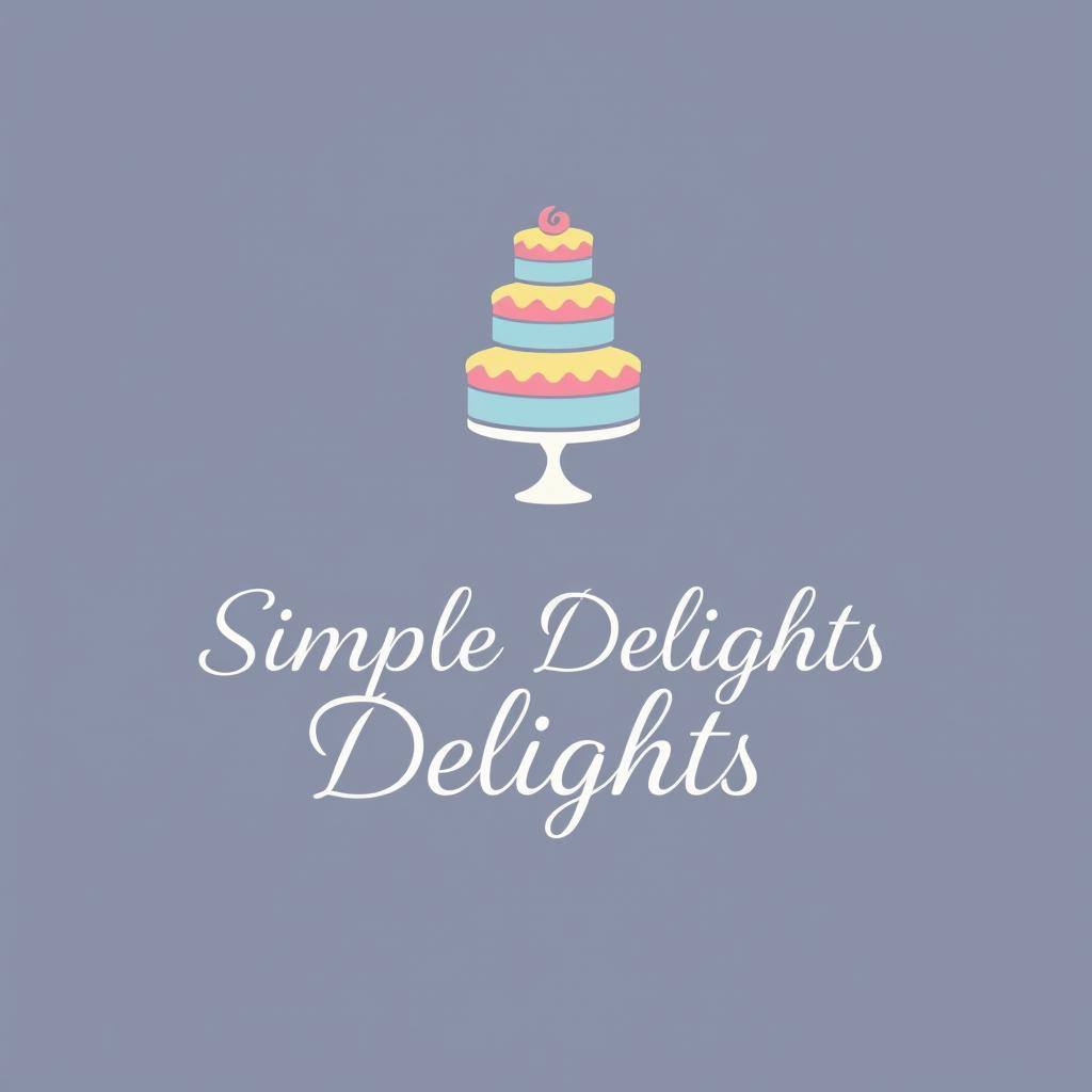 A stylish logo design for a cake business named 'Simple Delights'