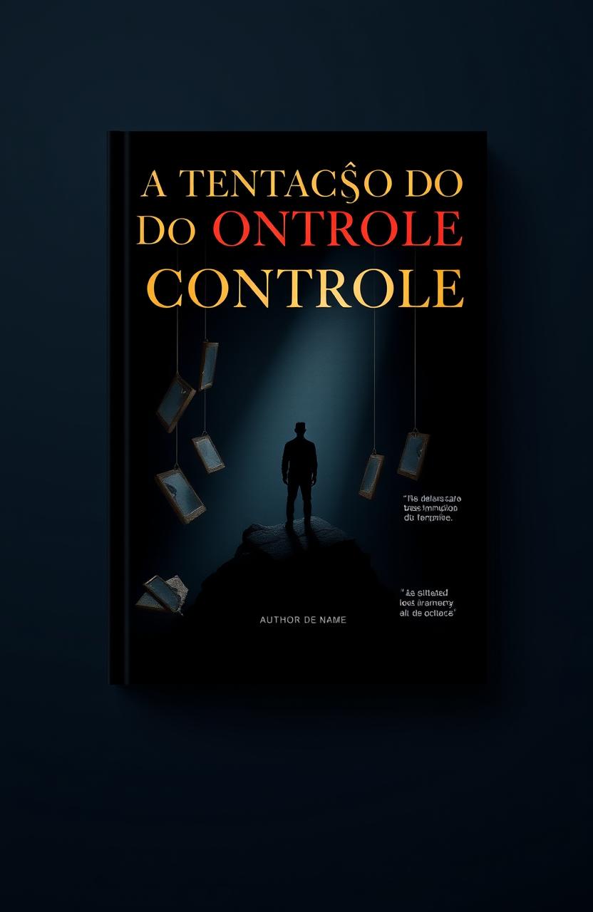 A minimalist and impactful book cover design for 'A Tentação do Controle'