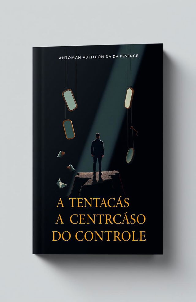 A minimalist and impactful book cover design for 'A Tentação do Controle'