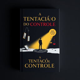 A minimalist and impactful book cover design for 'A Tentação do Controle'