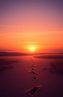 A beautiful, expansive landscape at sunset, symbolizing the emotional journey of characters in a relationship