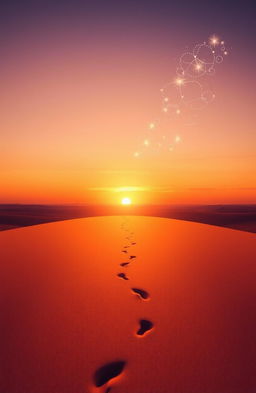 A beautiful, expansive landscape at sunset, symbolizing the emotional journey of characters in a relationship