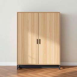 A rectangular wardrobe featuring clean, simple lines