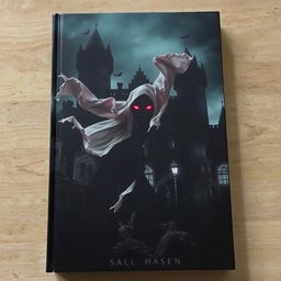 A hauntingly beautiful book cover set against a dark castle backdrop