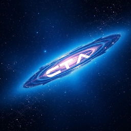 A stunning digital artwork depicting a breathtaking starry night sky for a space-themed logo