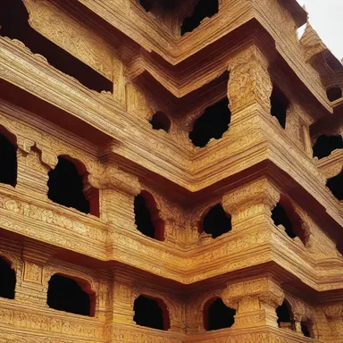 The Burmese style of architecture is known for its intricate carvings and gold leaf decorations.