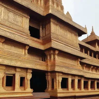 The Burmese style of architecture is known for its intricate carvings and gold leaf decorations.