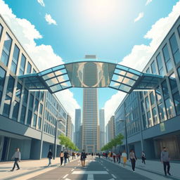 A stunning architectural illustration showcasing two-point perspective