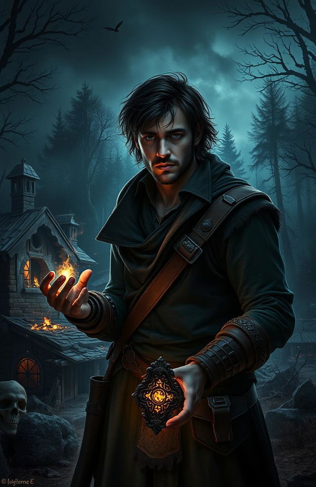 In a secluded village, a young man named Alan, with a calm demeanor, is the protagonist of a dark fantasy narrative