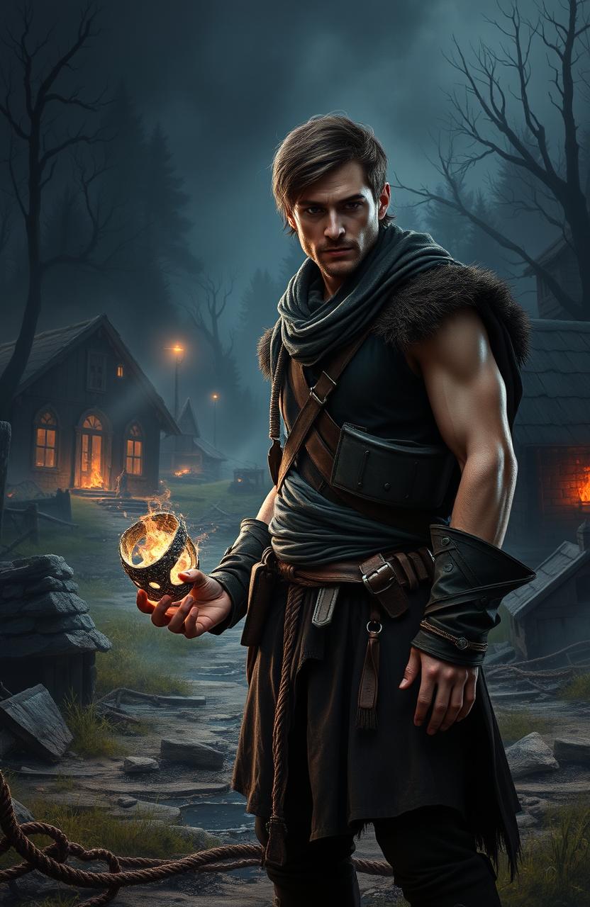 In a secluded village, a young man named Alan, with a calm demeanor, is the protagonist of a dark fantasy narrative