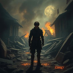 In a secluded village, the protagonist Alan, a calm and composed young man raised by humble parents, witnesses a mysterious massacre that wipes out his family and devastates his village