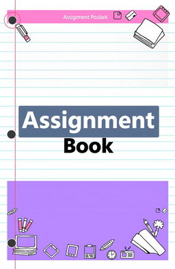 A visually appealing Microsoft Word assignment book cover featuring a dynamic design