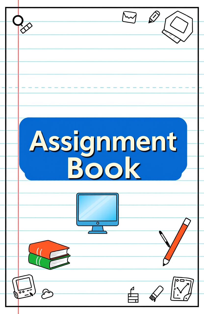 A visually appealing Microsoft Word assignment book cover featuring a dynamic design