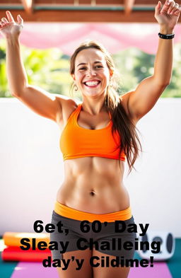 A very happy woman celebrating her transformative weight loss journey after completing a 60-day challenge