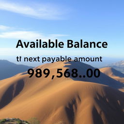 Change the words "Available Balance" to "next payable amount" and change "989,585.00" to "52,083.00"