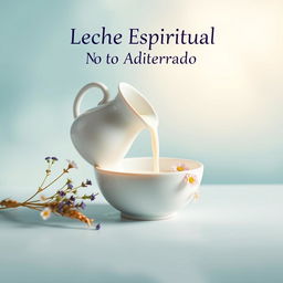 A captivating book cover design tailored for an eBook titled 'Leche Espiritual No Adulterada', focusing solely on visual elements