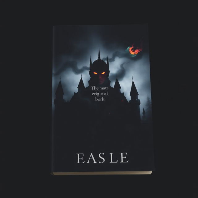 A mysterious book cover featuring a dark, atmospheric castle set against a deep black background