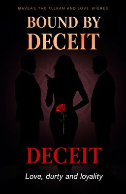 A book cover for a Wattpad novel titled "BOUND BY DECEIT"