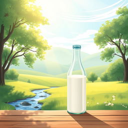 An inspiring and peaceful illustration for an eBook cover and back cover, themed around the phrase 'pure spiritual milk