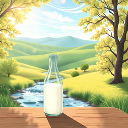 An inspiring and peaceful illustration for an eBook cover and back cover, themed around the phrase 'pure spiritual milk
