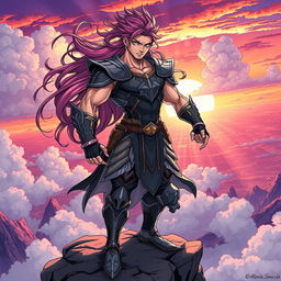 A dynamic manga character design inspired by the concept of a 'great cyrus'
