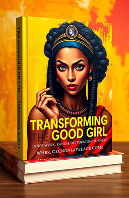A vibrant and captivating book cover design for a non-fiction personal development book titled 'Transforming the Good Girl: Inner Work & Dating Journeys'