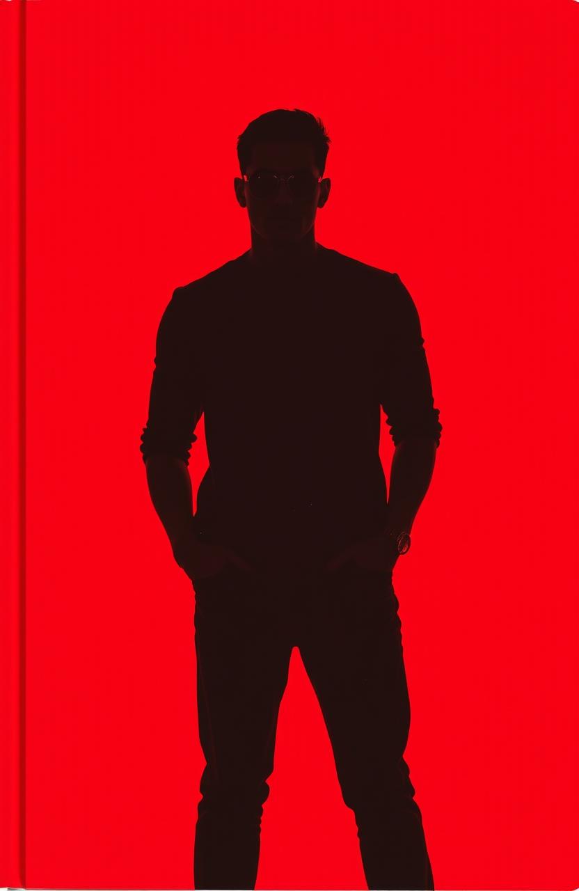 A striking red cover featuring a silhouette of a black male figure positioned centrally