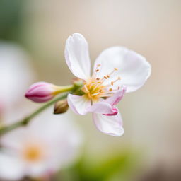 A close-up photograph of a beautifully blossomed flower, showcasing its delicate petals and vibrant colors