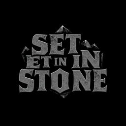 Design a logo for a hard rock band named 'Set in Stone'