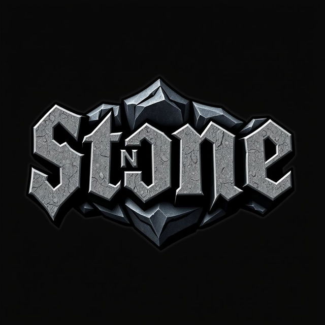 Design a logo for a hard rock band named 'Set in Stone'